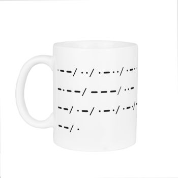 Morse Code Marriage Proposal 'Will You Marry Me' Mug, 6 of 8