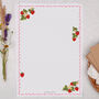 A4 Letter Writing Paper With Strawberries And Border, thumbnail 1 of 4