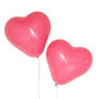 Pack Of 10 Dark Pink Heart Shaped Balloons, thumbnail 1 of 2