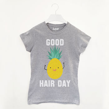 Good Hair Day Pineapple Women's Slogan T Shirt, 2 of 2