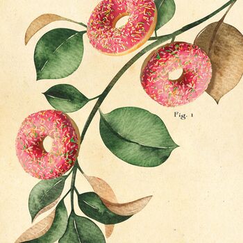 Funny Botanical Donut Print, 4 of 7