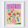 Indian Curry House Table Scene Art Print, thumbnail 2 of 5