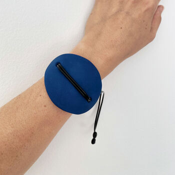 Handmade Organic Adjustable Bracelet In Blue, 3 of 3