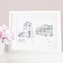Personalised Double Wedding Venues Sketch, thumbnail 7 of 9