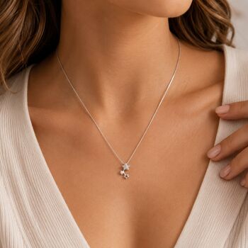 30th Birthday Sterling Silver Three Star Necklace, 3 of 5