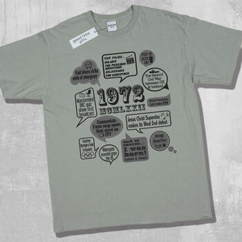 'Events Of 1972' 50th Birthday Gift T Shirt, 6 of 11