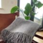 Recycled Wool Blanket Grey Made In Britiain, thumbnail 1 of 8