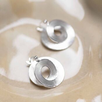 Sterling Silver Twisted Vinyl Hoops, 3 of 6