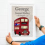Personalised London Bus Nursery Print, thumbnail 5 of 10