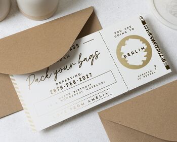 Holiday Reveal Boarding Pass Travel Ticket Gift, 5 of 9