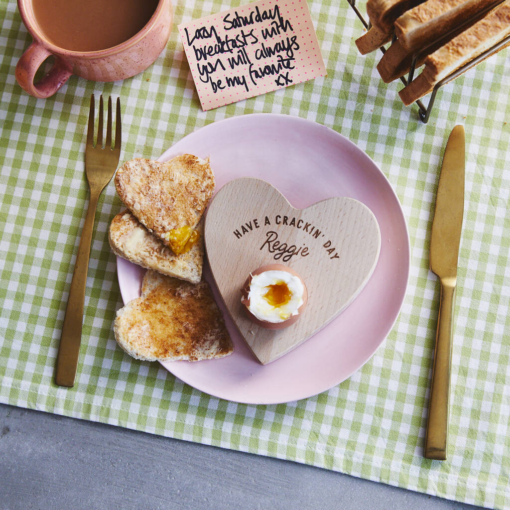 Personalised 'Have A Cracking Day' Dippy Egg Board, 1 of 4