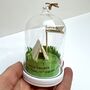 Personalised Camping Glass Dome With Tent And Flag, thumbnail 5 of 9