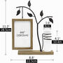 Double Sided Picture Frame With Vase And Metal Tree, thumbnail 3 of 8