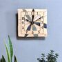 Large Numbers Blue Daisy Wall Clock, thumbnail 2 of 6