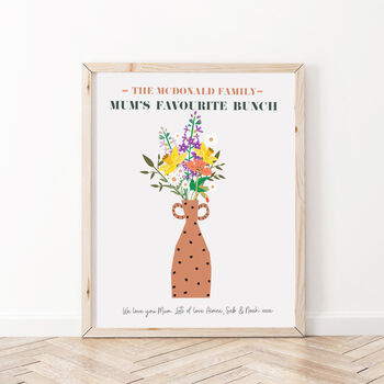 Personalised Mother And Child Birth Flowers Print, 2 of 5