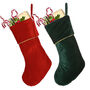 Personalised Luxury Piped Velvet Christmas Stockings, thumbnail 3 of 5