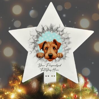 Personalised Christmas Irish Terrier Break Through, 9 of 10