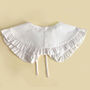 White Cotton Detachable Collar With Frill, thumbnail 3 of 4