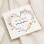 Meadow Flower Wreath Mothers Day Card For Mum, thumbnail 1 of 7