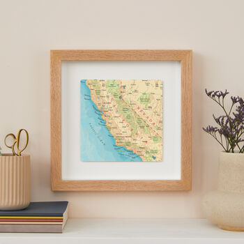 Personalised California Map Print Wall Art, 3 of 5