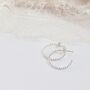Beaded Sterling Silver Hoop Earrings, thumbnail 4 of 6