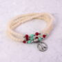 Beaded Wrap Bracelet With Peace Charm, thumbnail 4 of 6