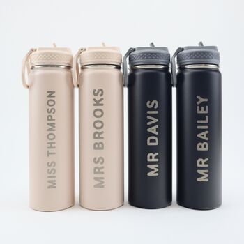 Personalised Stainless Steel 700ml Water Bottle Teachers Gift, 3 of 3
