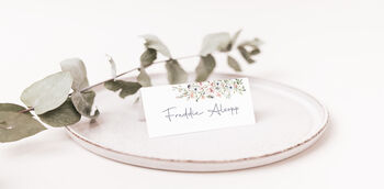 Wedding Place Cards Pink Wild Flower, 3 of 6