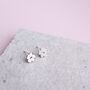 Sterling Silver Poppy Flower Stud Earrings, thumbnail 1 of 7