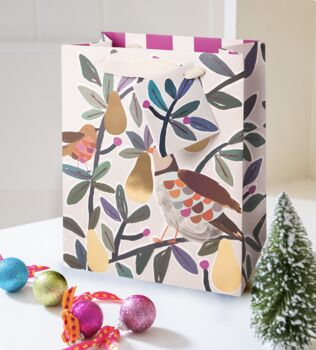 A Partridge Gold Foiled Gift Bag, 2 of 4