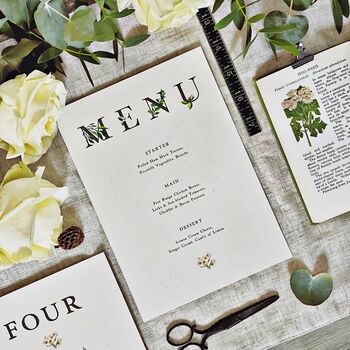 Greenery Botanical Wedding Stationery Recycled, 8 of 9