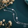 Sterling Silver Double Layer Star Bracelet, thumbnail 1 of 10