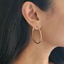 Classic Hoop Earrings Gold, thumbnail 6 of 9