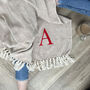 Embroidered Letter Throw, thumbnail 2 of 4