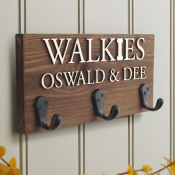 Personalised Walkie's With Pet Names Dog Lead Holder, 3 of 11