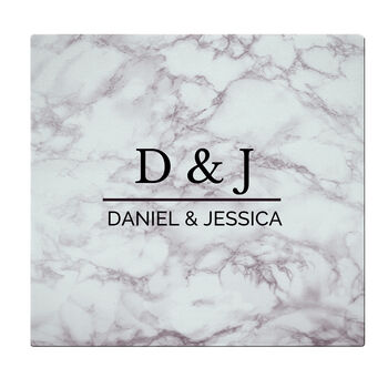 Personalised Marble Effect Glass Chopping Board, 2 of 5