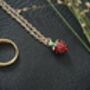 Strawberry Gold Plated Necklace, thumbnail 1 of 2