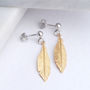 Sterling Silver Single Feather Earrings, thumbnail 6 of 8