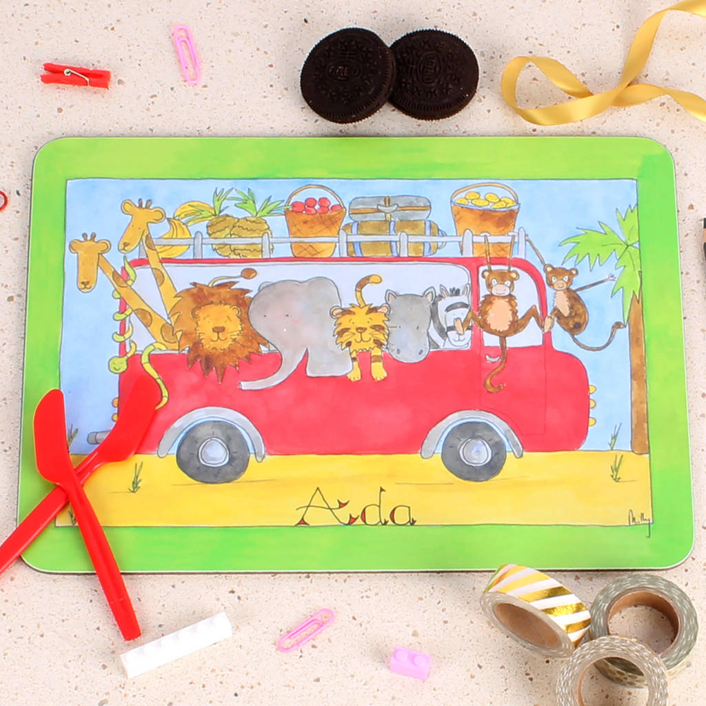 Safari Bus Placemat By Milly Green
