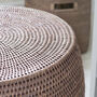 Marbury Taupe Rattan Stool, thumbnail 2 of 3