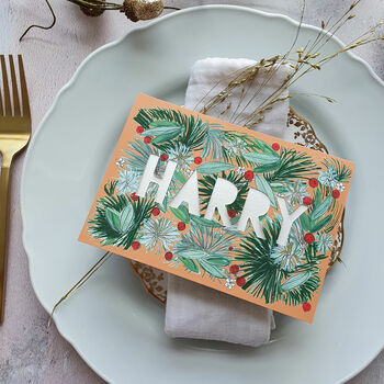 Personalised Metallic Floral Place Setting Cards, 2 of 6