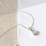 June Birthstone Moonstone Silver Charm Necklace, thumbnail 1 of 9