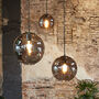 Orb Smoked Grey Glass Pendant Light, thumbnail 1 of 4