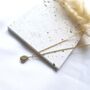 Gold Stainless Steel Teardrop Pendant Necklace, thumbnail 3 of 4