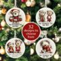Personalised Christmas Teddy Bear Family Hanging Bauble Decoration, thumbnail 1 of 10