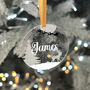 Personalised Name Glitter Acrylic Christmas Tree Decoration Bauble, thumbnail 5 of 9