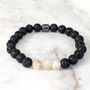 Men's Citrine And Lava Bead November Birthstone Bracelet, thumbnail 6 of 11
