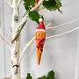 Ceramic Christmas Carrot Decoration, thumbnail 1 of 4