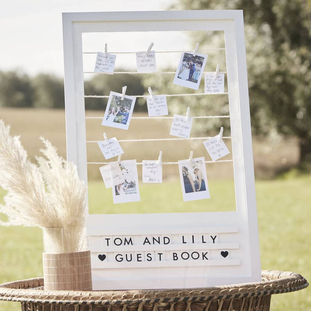 Personalised Frame Wedding Guest Book Alternative, 1 of 2
