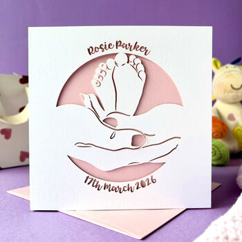 Personalised New Baby Feet Card, 2 of 5